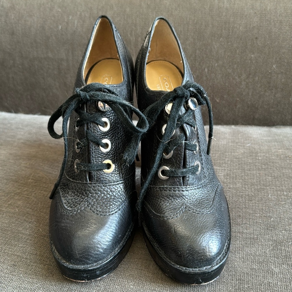 Coach Leather High Heel Shoes size 7B